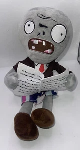 Plants Vs Zombies Series Plush Toy Newspaper Zombie 10inch Missing Glasses - Picture 1 of 5