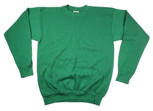 Sudadera De Colección Años 90 Para Hombre Talla Grande Tultex Verde En Blanco Cuello Redondo Raglán EE. UU. NUEVA SIN ETIQUETAS - Imagen 1 de 8