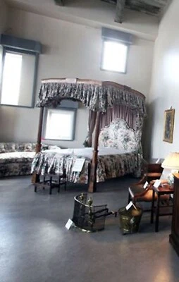 Madoff’s Canopy Bed. King George III Inlaid Mahogany & Satinwood - Image 1 of 2