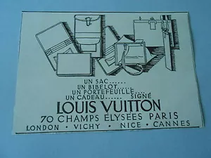 1926 Original Louis Vuitton Sac portfeuille cadeau Print Pub AD - Bild 1 von 1