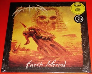 Satan: Earth Infernal - Limited Edition LP gelb marmoriert Farbe Vinyl Schallplatte NEU - Bild 1 von 3