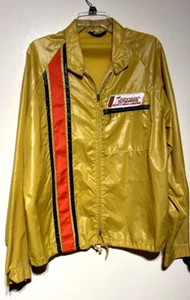 Vintage 70er Johnson Outboards Racing Jacke PIN GESTREIFT HERREN REISSVERSCHLUSS GOLD - Bild 1 von 24