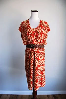 lote de 2 piezas de vestido rojo pequeño S correas de espagueti lino loty by tracy reese Foto 1 de 4