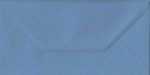 Azul francés 110mm x 220mm Gummed 135gsm Luxury DL Coloreado Sobres Azules - Imagen 1 de 1