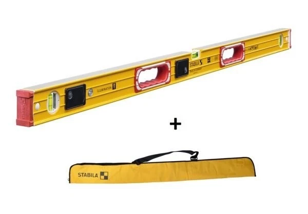 Stabila 196-2 LED Illuminated Spirit Level 3 Vial 120cm / 48″ / 4ft Storage Bag