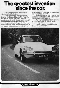 1972 Citroen D Special "Greatest Invention" Original Rare Ad  - Picture 1 of 1