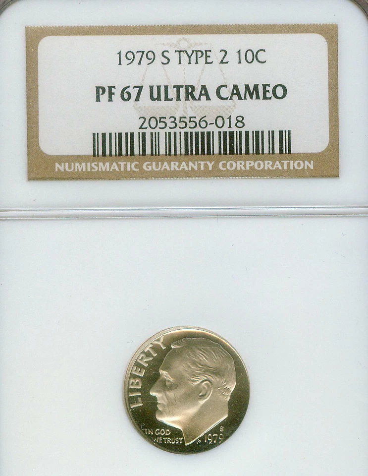 1979-S Proof TYPE 2 Roosevelt Dime  NGC PF67UC T2 Free Ship #56-018 - Image 1 of 1