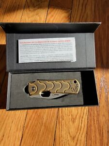 Boker Plus Panchenko Gust Frame Lock Knife Bronze SS (2.75" Stonewash) 01BO082