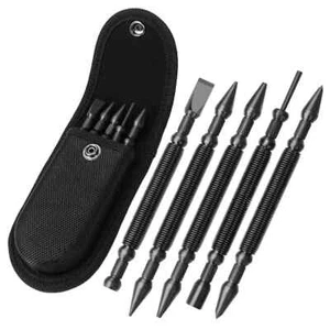 5-Piece Nail Setter Dual Head Nail Set & Dual Head Center Punch & Hinge Pin R... - Picture 1 of 6