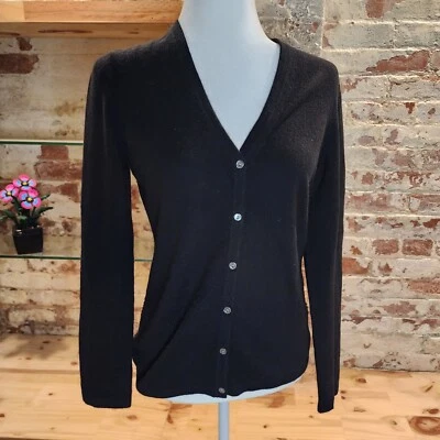 Кашемировый черный кардиган Sutton Studio свитер на пуговицах размер L - Изображение 1 из 4