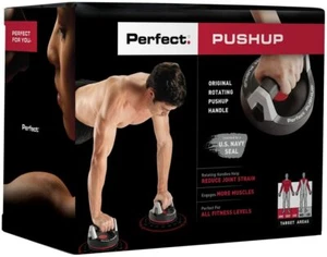 Par perfecto push up giratorio push up manijas fitness ejercicio entrenamiento empuñaduras gimnasio - Imagen 1 de 10