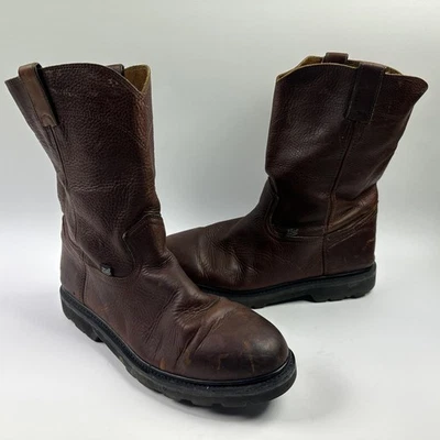 Botas de trabajo Justin para hombre talla 13 cuero marrón suela resistente WK4908 Foto 1 de 4