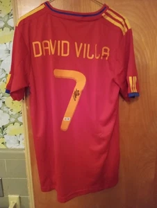David Villa Signed Spain Jersey Beckett Authenticated BAS 2W093201 - Picture 1 of 5