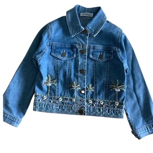 HAVEN GIRL BEADED CLASSIC CUT BLUE DENIM GIRL’S JACKET SIZE 4 - Picture 1 of 8