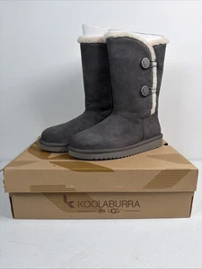 Koolaburra UGG groß grau Fleecefutter Stiefel Größe 6 Damen, neu mit Karton - Bild 1 von 11