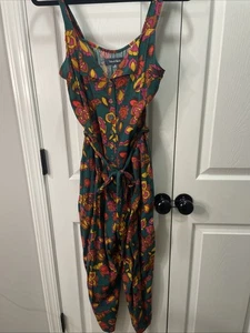 Anthropology ModCloth Floral Jumper Size Medium - Picture 1 of 11