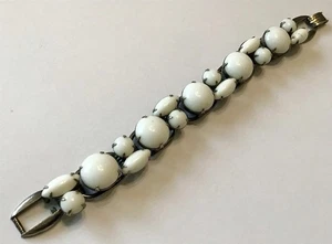 VINTAGE JULIANA D&E ARMBAND WEISS STRASS - Bild 1 von 2