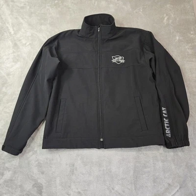 Arctic Cat Cat's Pride Softshell Black Jacket Mens Medium *Read - Image 1 of 4