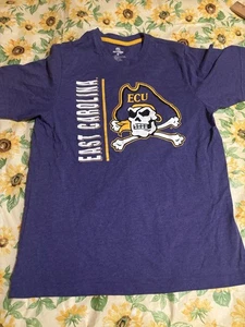 ECU East Carolina Logo Purple Colosseum Cotton T-Shirt M North Carolina Football - Bild 1 von 5