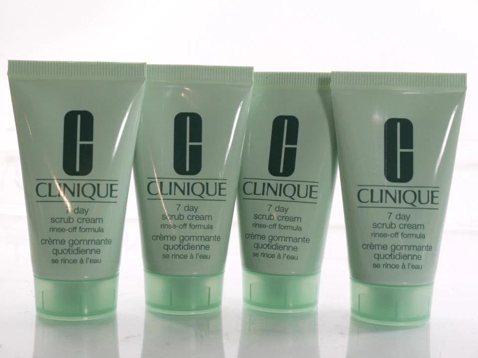 4 x Clinique Crema Exfoliante de 7 Días Fórmula Enjuague 1 oz/30 ml = 4 oz/120 ml NUEVO FRESCO Foto 1 de 1