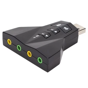 USB-Soundkarte Virtueller 7.1-Kanal Externer Stereo-Soundadapter Für La URS - Afbeelding 1 van 22