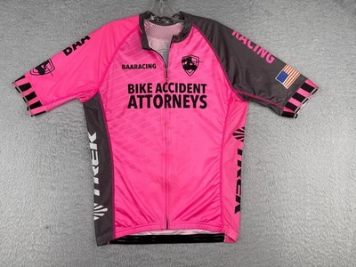 Велосипедная майка для взрослых Bike Accident Attorneys очень большая серая розовая на молнии полиэтиленовая - Изображение 1 из 4
