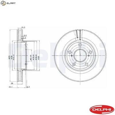 2x BRAKE DISC BG2782 FOR LEXUS TOYOTA NADIA ESTIMA/PREVIA VERSO/SPORTVAN 3.0L ES - Image 1 of 4