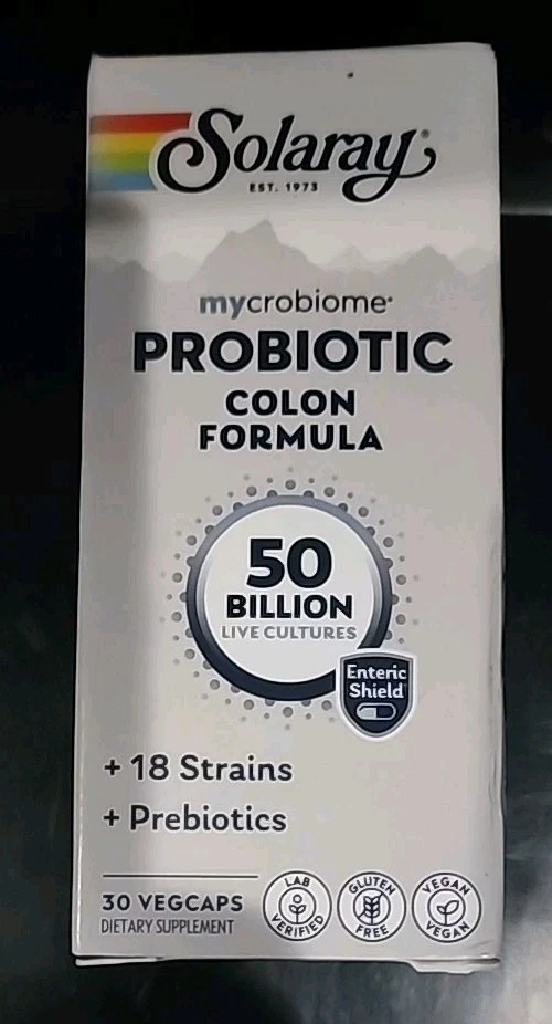 Solaray microbioma probiótico colon 50 mil millones de UFC 30 cápsulas, caducidad: 4/26 o 6/26 Foto 1 de 1