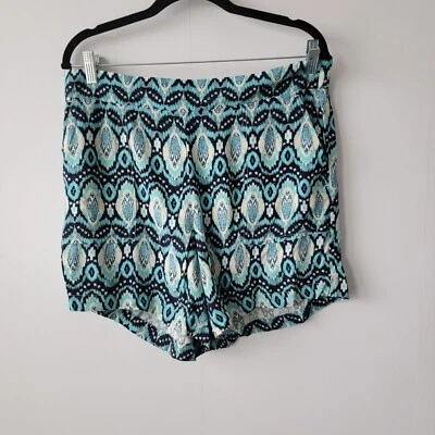 Wildfox женщин расслабленный крой шорты без застежек размер L синий многоцветный карманы - Изображение 1 из 4