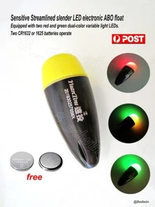Sensitively Streamlined Slender LED electronic Bullet ABO Float, night fishing 