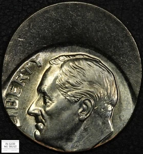 No Date Struck Off Center Mint Error Roosevelt Dime 10C - Picture 1 of 2