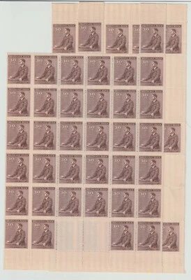 🇩🇪 GERMANY DEUTSCHE REICH MORAVA 1941 Adolf Hitler 32+20 Sheet MNH - Image 1 of 4