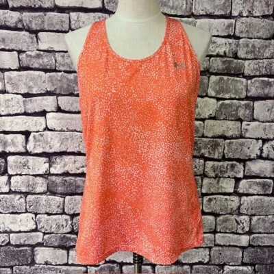 Regata Under Armour laranja e branco sem mangas tamanho XL poliéster e elastano - Imagem 1 de 4