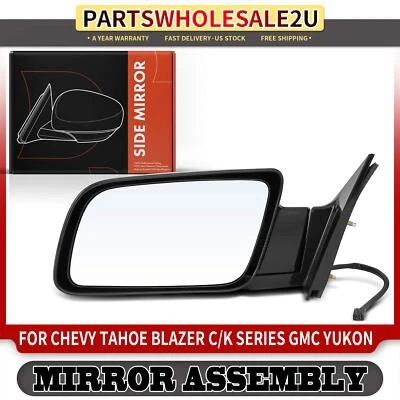 Espejo retrovisor eléctrico izquierdo del conductor negro 4 pines para camioneta Chevrolet C1500 C1500 Suburban Foto 1 de 4
