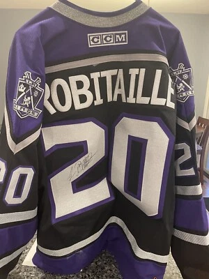 Luc Robitaille AUTOGRAPHED Signed Hockey Jersey   XXL LA Kings COA - Image 1 of 4