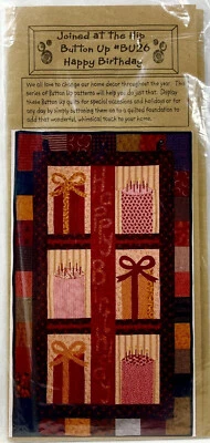 NUEVO 2005 Joined At The Hip Feliz Cumpleaños BU26 Patrón de Edredón Abotonable De Colección 11338 Foto 1 de 2