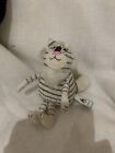 Vintage retired Jellycat cream & brown I am scat cat with tag ( Sticker On Tag)