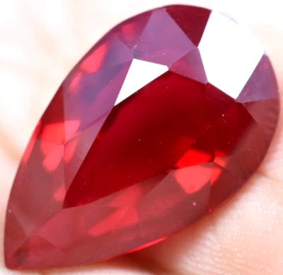 Natural 23.90 Ct Blood Red Ruby Mozambique GGL Certified Treated Gemstone - Image 1 of 4