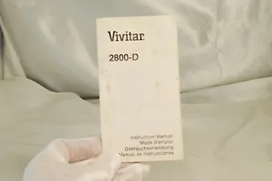 Vivitar 2800-D Flash Instructional Manual 7119003 - Picture 1 of 2