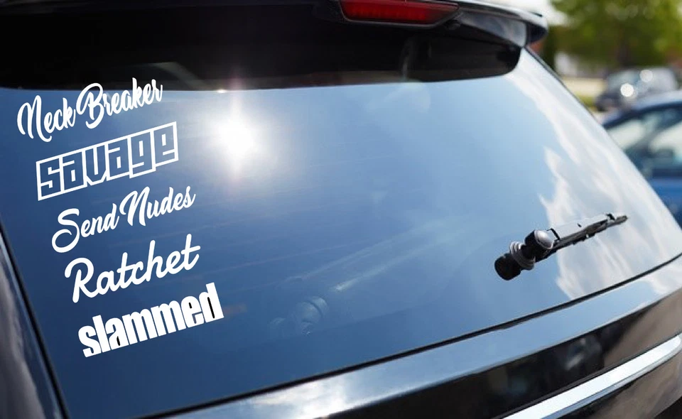 SAVAGE CAR DECAL JDM STICKERS VINYL 5 PACK LOT DRIVEN LOW FUNNY TUNER BOOST  - Image 1 of 1