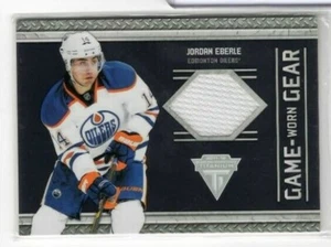 Jordan Eberle 11-12 Panini Titanium Game-Worn Gear Jersey #62 Edmonton Oilers - Imagen 1 de 1