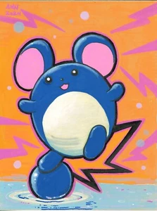 Pokemon art Marill, 6x8 in color drawing - Picture 1 of 1