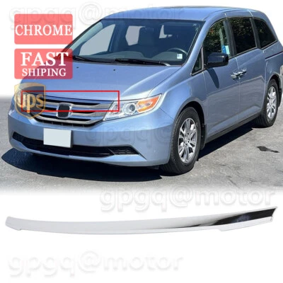 For Honda Odyssey 2011-2013 Chrome Grille Grill Upper Trim HO1217105 75105TK8A01 - Image 1 of 4