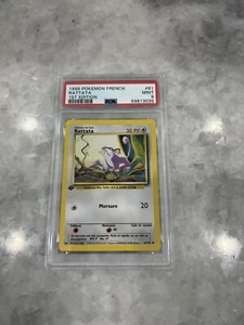 Pokemon French 1999 Rattata 1st Edition Base Set Card 61/102 PSA 9 - Picture 1 of 2