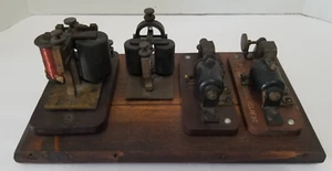 Western Union Tel. Co. Telegraph Relay Bunnell Display Antique on Board - Zdjęcie 1 z 22