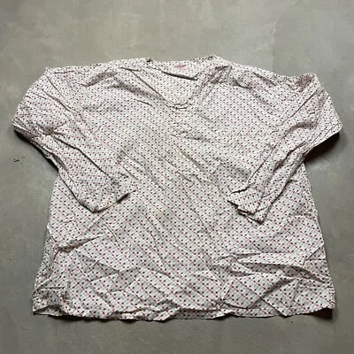 Vintage 50s 60s Sanforized Pajama Shirt Top Sleepajama Size D XL Atomic mcm - Image 1 of 4