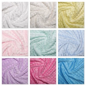 Dimple Fleece Dot Cuddle Soft Fabric 59"/150cm wide per metre/half Polyester - Picture 1 of 10