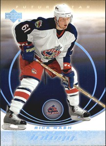 2003-04 Upper Deck Trilogy Blue Jackets Hockey Card #25 Rick Nash