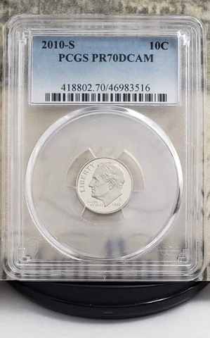 2010-S Roosevelt Proof Dime PCGS PR70DCAM - Top Grade - Nice!!! Cover