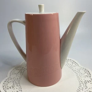 Vintage Harmony House Coffee Pot Sears Ironstone Pink Mid Century Mod Japan 9 in - Picture 1 of 9